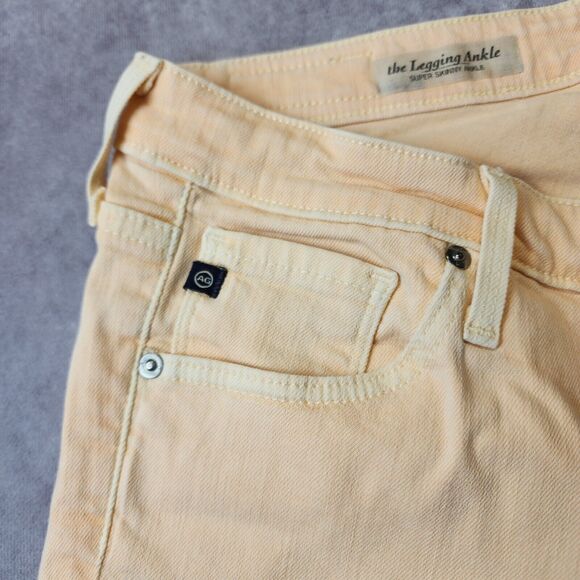 AG Adriano Women Jeans Peach  Size 26 Legging Ankle Super Skinny Ankle teen-ager - Picture 5 of 14